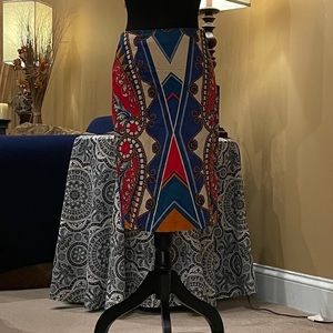 A beautiful stretched cotton mid length skirt